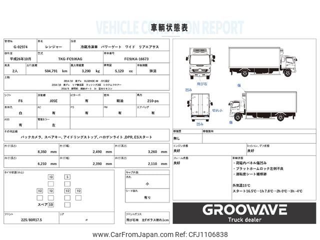 hino ranger 2014 GOO_NET_EXCHANGE_0541786A30250430W002 image 2