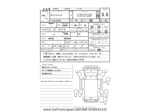 toyota dyna-truck 2018 GOO_NET_EXCHANGE_0400861A30250114W001 image 2