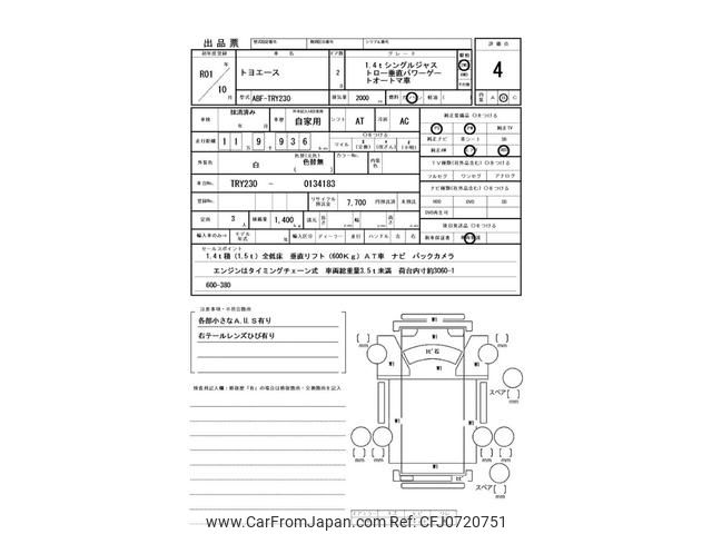 toyota toyoace 2019 GOO_NET_EXCHANGE_0400861A30250204W001 image 2