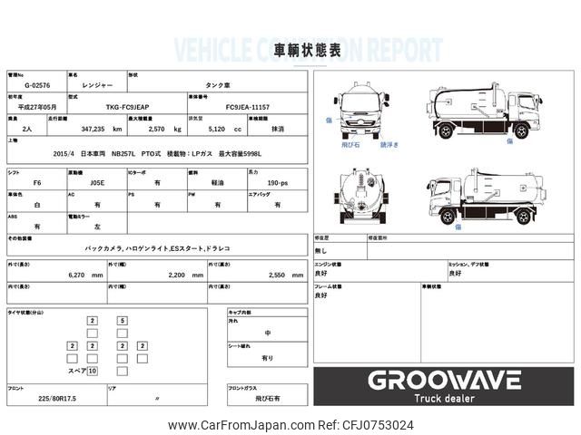 hino ranger 2015 GOO_NET_EXCHANGE_0541786A30250129W006 image 2