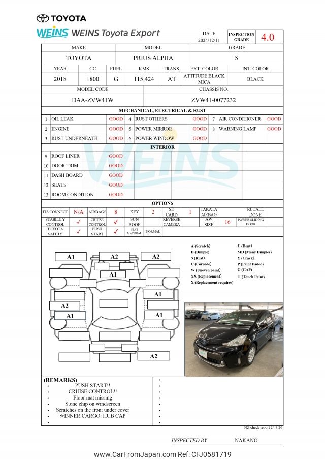 toyota prius-α 2018 ZVW41-0077232 image 2