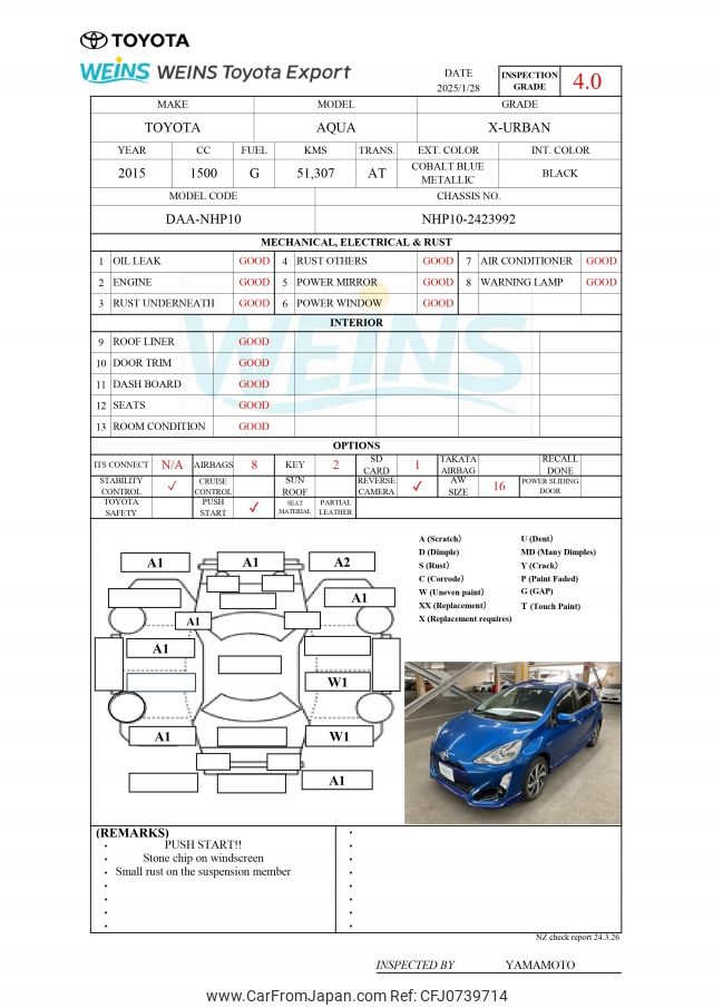 toyota aqua 2015 NHP10-2423992 image 2