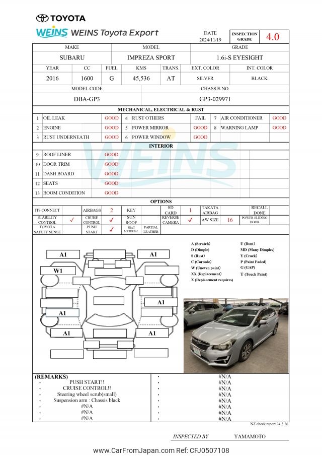 subaru impreza 2016 GP3-029971 image 2