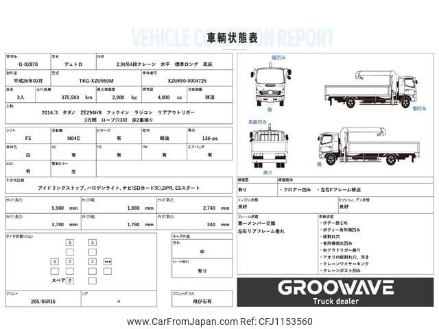 hino dutro 2014 GOO_NET_EXCHANGE_0541786A30250515W005 image 2
