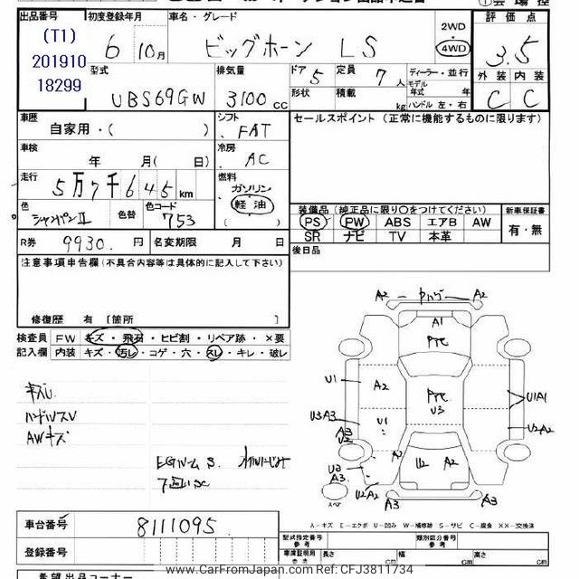 1994 Isuzu Bighorn UBS69GW - Car Price $3,732