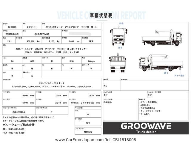 hino ranger 2016 CFJ1818008 image 2