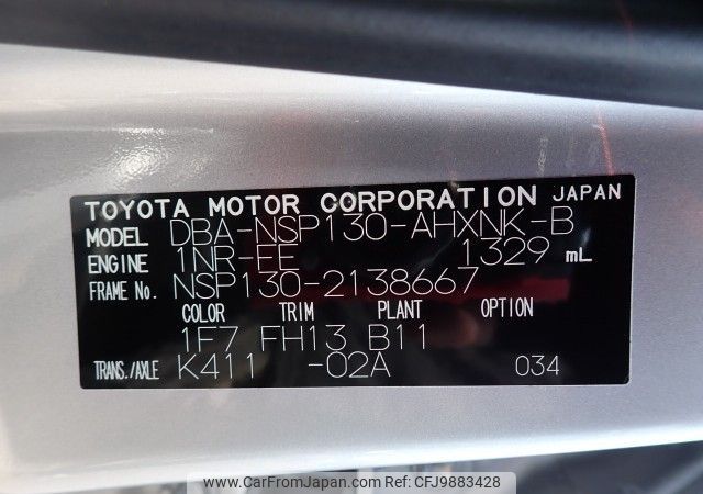 toyota vitz 2013 REALMOTOR_N2024060010F-10 image 2