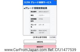 suzuki hustler 2014 CFJ1477539