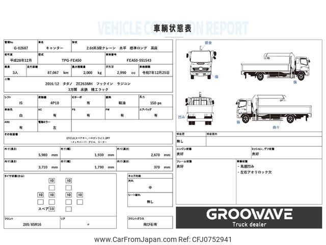 mitsubishi-fuso canter 2016 GOO_NET_EXCHANGE_0541786A30250210W002 image 2