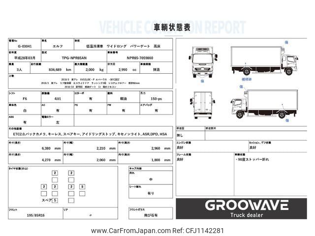 isuzu elf-truck 2016 GOO_NET_EXCHANGE_0541786A30250512W003 image 2