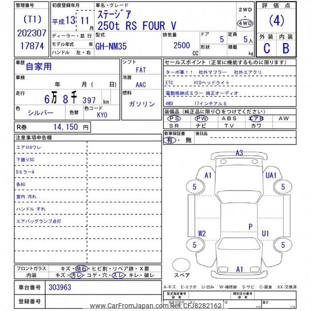 2001 Nissan Stagea NM35 - Car Price $4,537