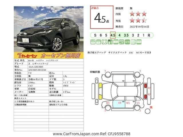 toyota harrier 2021 quick_quick_6AA-AXUH85_AXUH85-0014548 image 2