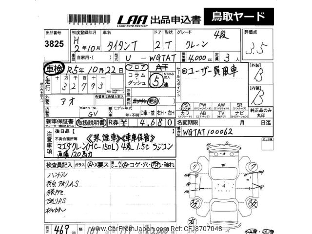 しょりたんページ 1990 Mazda Titan WGTAT - Car Price $4,674