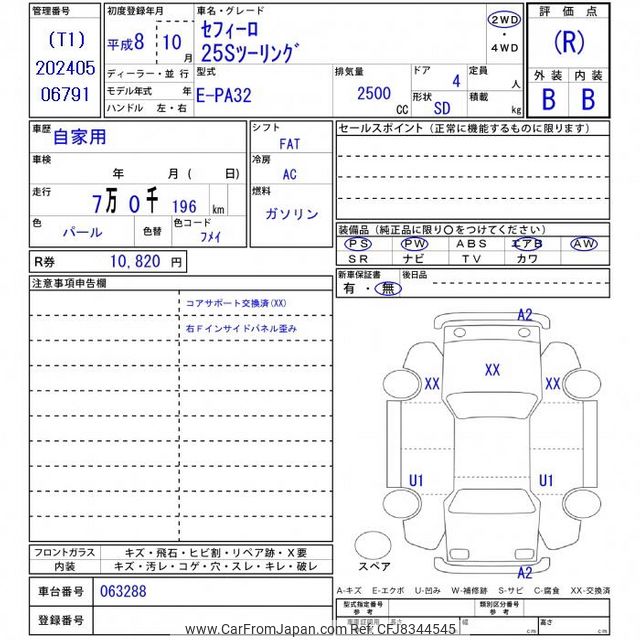 kirさん専用ページ 1996 Nissan Cefiro PA32 - Car Price $4,512