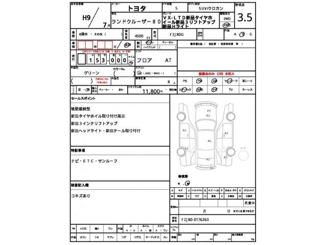 1997 Toyota Land Cruiser 80 FZJ80G - Car Price $10,537