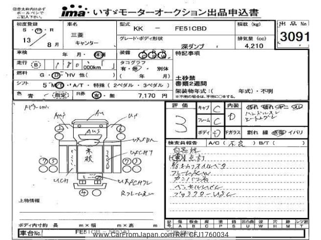 mitsubishi-fuso canter 2001 CFJ1760034 image 1
