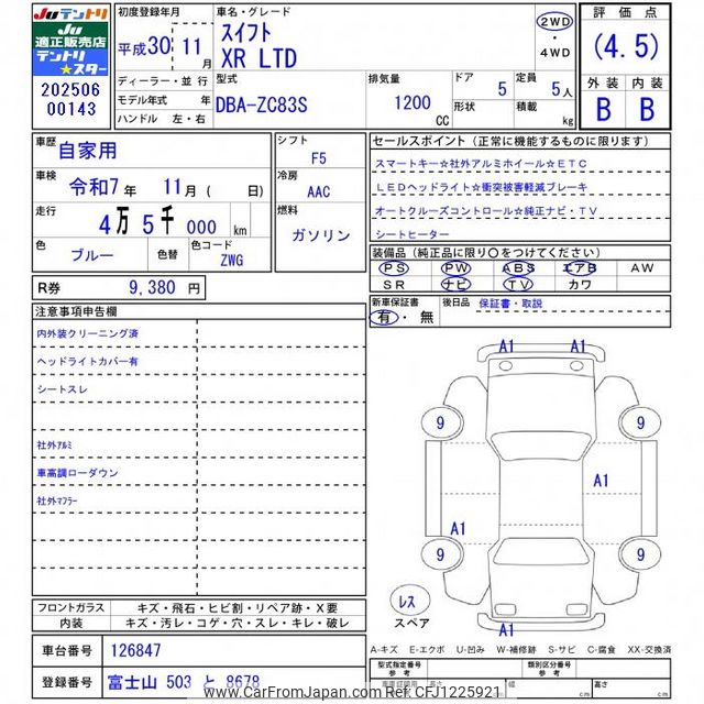 Uページ♡⃜ 2018 Suzuki Swift ZC83S - Car Price $9,632