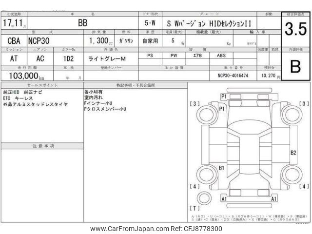 ＮＣＰ３０ ぴっぴさん専用 トヨタ bB ビービー NCP30/NCP31/NCP35 BMS ブラックアルミ