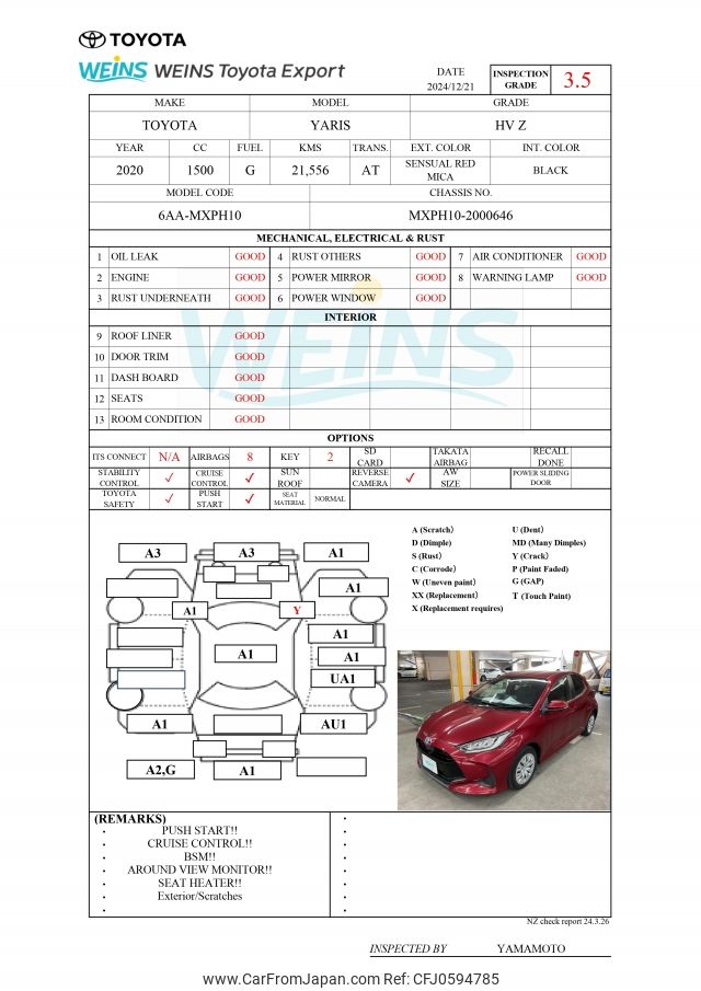 toyota yaris 2020 MXPH10-2000646 image 2