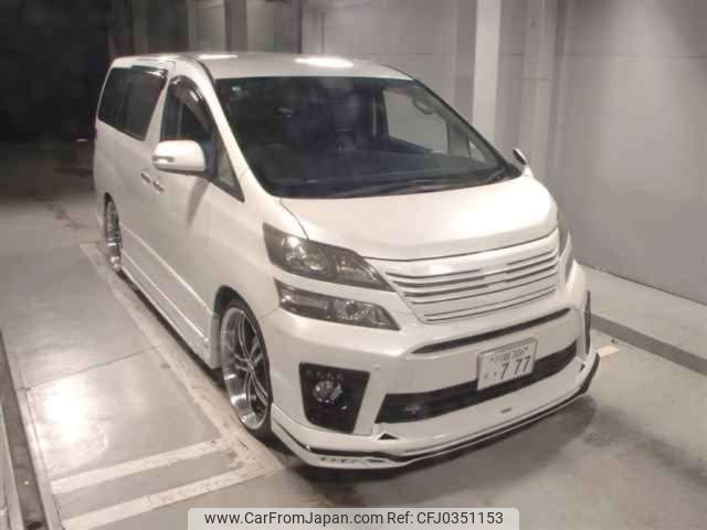 toyota vellfire 2012 -TOYOTA 【川越 306ﾘ 777】--Vellfire DBA-ANH20W--ANH20-8246651---TOYOTA 【川越 306ﾘ 777】--Vellfire DBA-ANH20W--ANH20-8246651- image 1