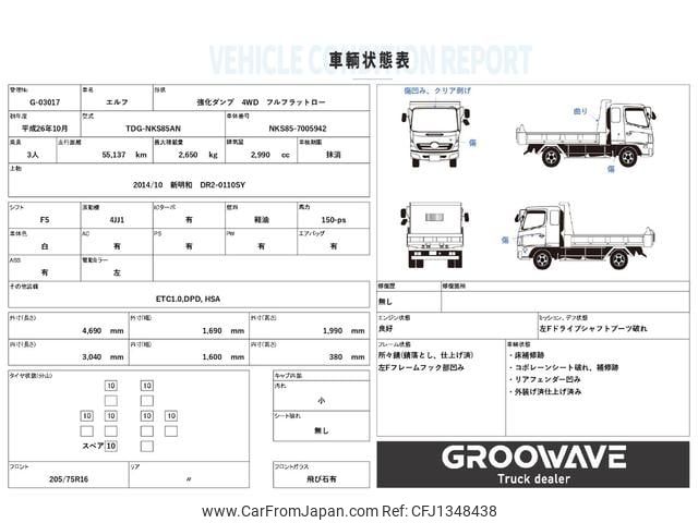 isuzu elf-truck 2014 GOO_NET_EXCHANGE_0541786A30250627W004 image 2