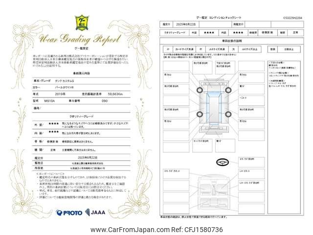toyota tank 2019 CFJ1580736 image 2