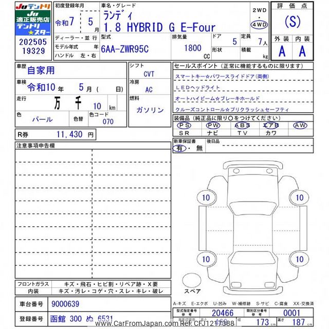 2025 Suzuki Landy ZWR95C - Car Price $26,409