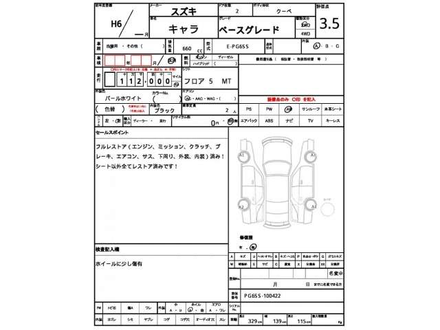 1994 Suzuki Cara PG6SS - Car Price $20,914