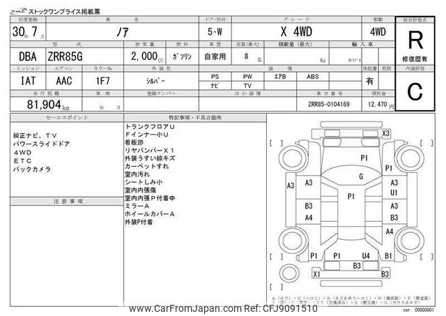 Noah様　購入専用ページ NOAH ノア DBA-ZRR75W ヒューズボックス 3ZR-FAE 202 82730