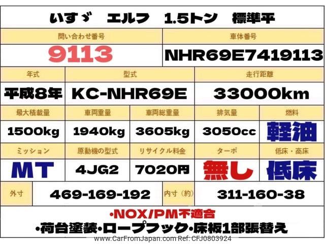 isuzu elf-truck 1996 GOO_NET_EXCHANGE_0707574A30250226W001 image 2