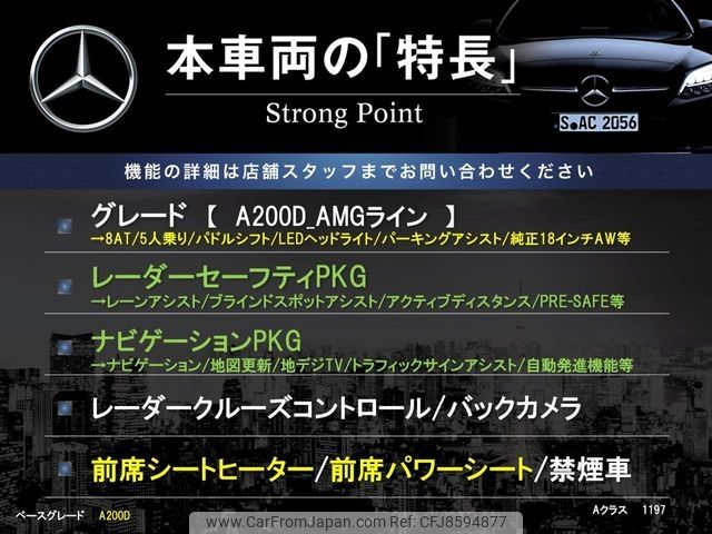 mercedes-benz a-class 2019 CFJ8594877 image 2