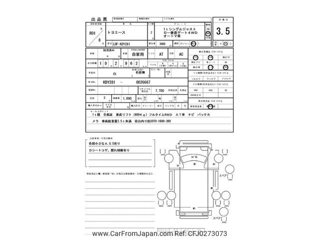 toyota toyoace 2019 GOO_NET_EXCHANGE_0400861A30241001W001 image 2