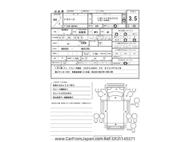 toyota toyoace 2018 GOO_NET_EXCHANGE_0400861A30250513W001 image 2