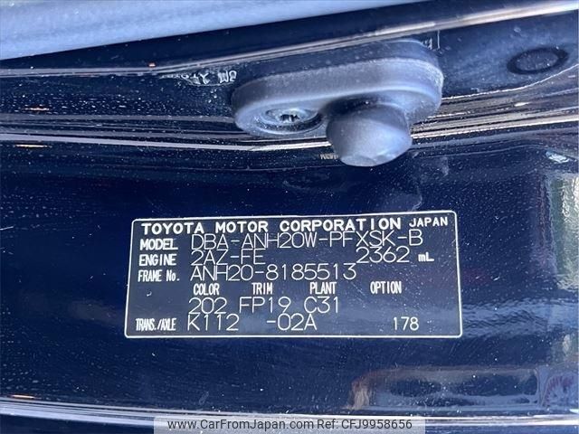 toyota alphard 2011 -TOYOTA--Alphard DBA-ANH20W--ANH20-8185513---TOYOTA--Alphard DBA-ANH20W--ANH20-8185513- image 2