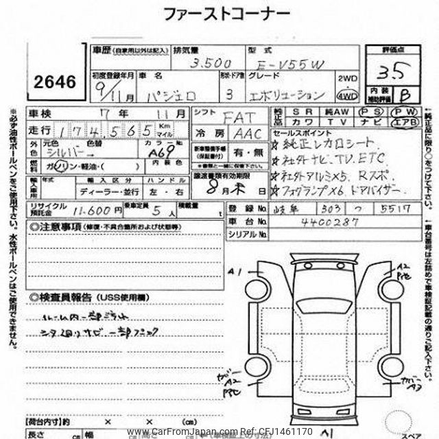 mitsubishi pajero 1997 CFJ1461170 image 2