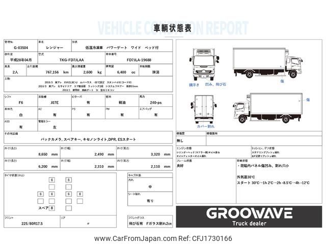 hino ranger 2016 CFJ1730166 image 2