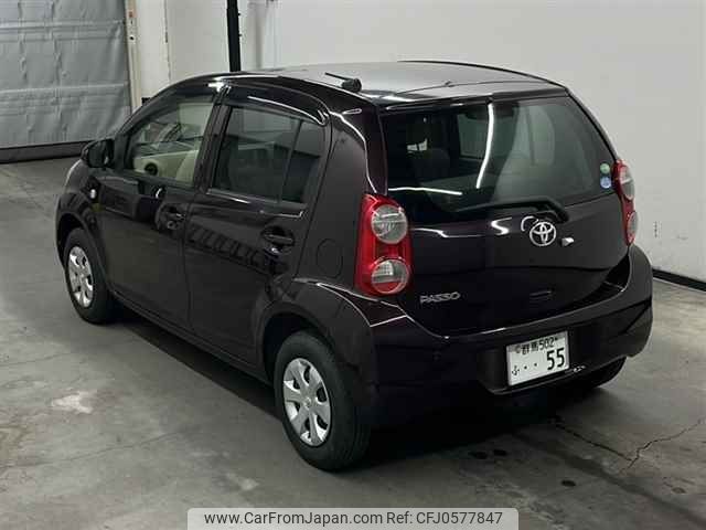 toyota passo 2012 -TOYOTA 【群馬 502フ55】--Passo KGC30-0120817---TOYOTA 【群馬 502フ55】--Passo KGC30-0120817- image 2