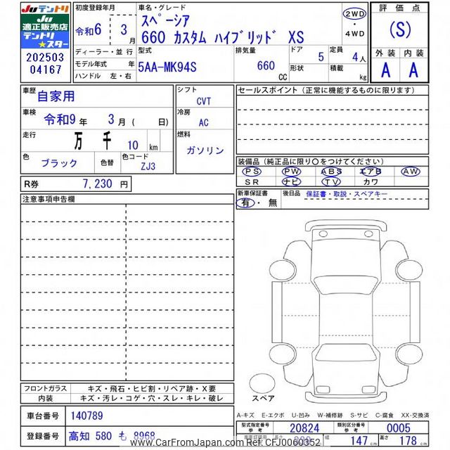 2024 Suzuki Spacia MK94S - Car Price $16,252