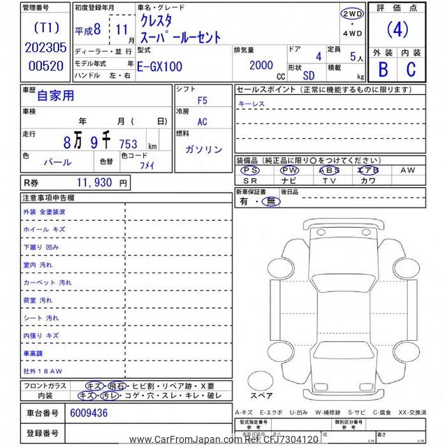 1996 Toyota Cresta GX100 - Car Price $10,634