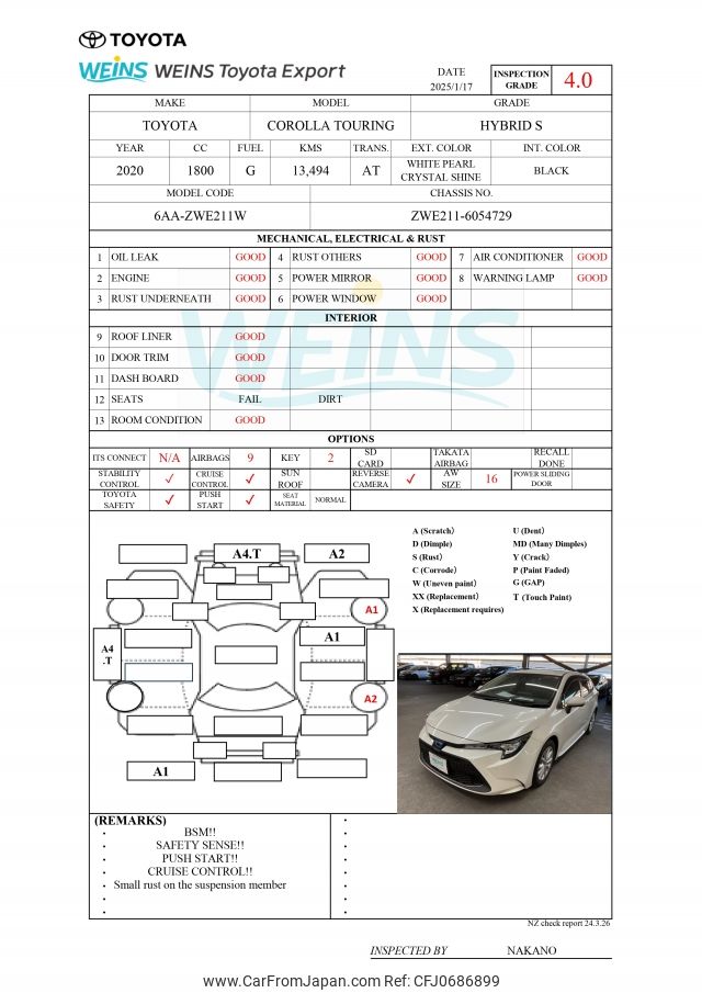 toyota corolla-touring-wagon 2020 ZWE211-6054729 image 2