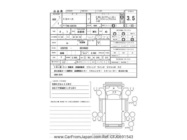 toyota toyoace 2016 GOO_NET_EXCHANGE_0400861A30250127W004 image 2