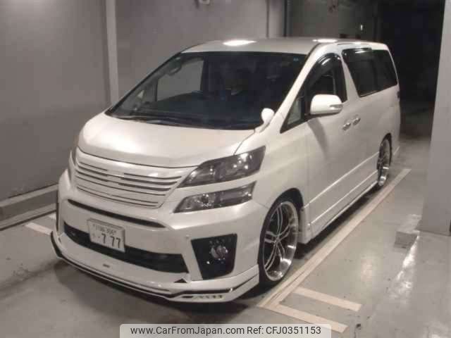 toyota vellfire 2012 -TOYOTA 【川越 306ﾘ 777】--Vellfire DBA-ANH20W--ANH20-8246651---TOYOTA 【川越 306ﾘ 777】--Vellfire DBA-ANH20W--ANH20-8246651- image 2