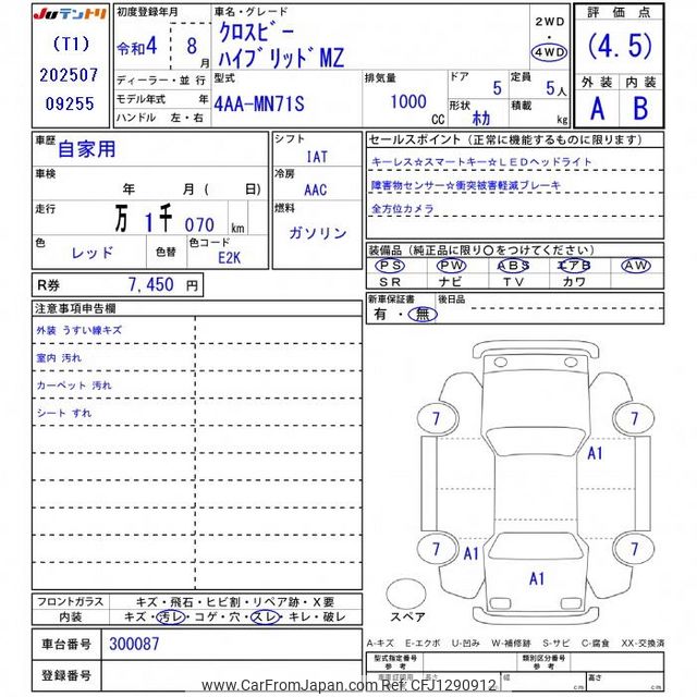 2022 Suzuki Xbee MN71S - Car Price $16,383