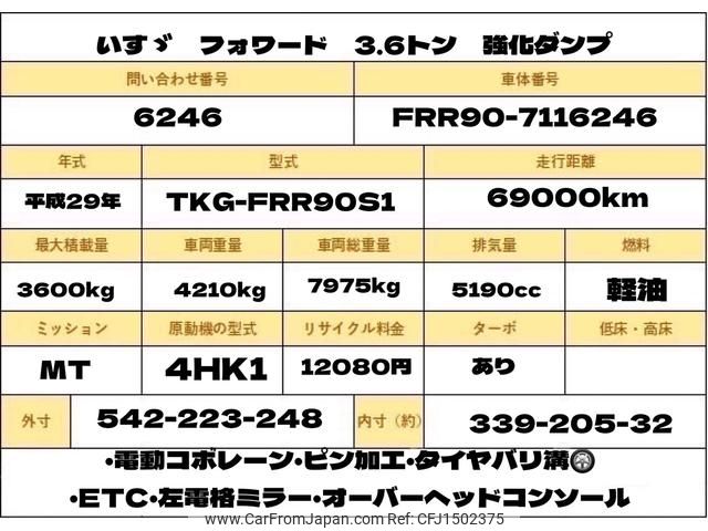 isuzu forward 2017 CFJ1502375 image 2