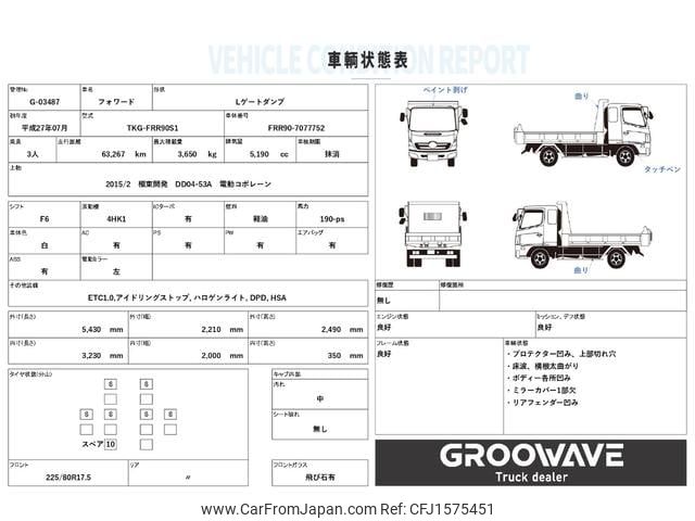 isuzu forward 2015 CFJ1575451 image 2