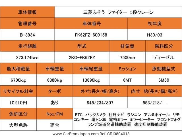 mitsubishi-fuso fighter 2018 GOO_NET_EXCHANGE_0700226A30250225W002 image 2