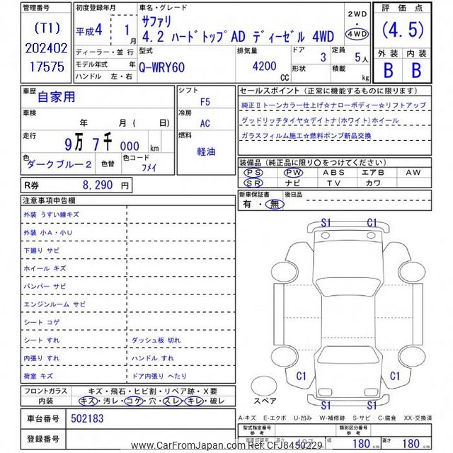 1992 Nissan Safari WRY60 - Car Price $17,233