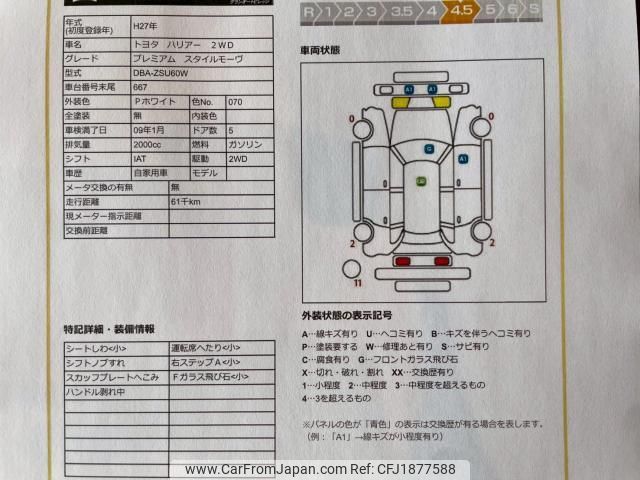 toyota harrier 2015 CFJ1877588 image 2