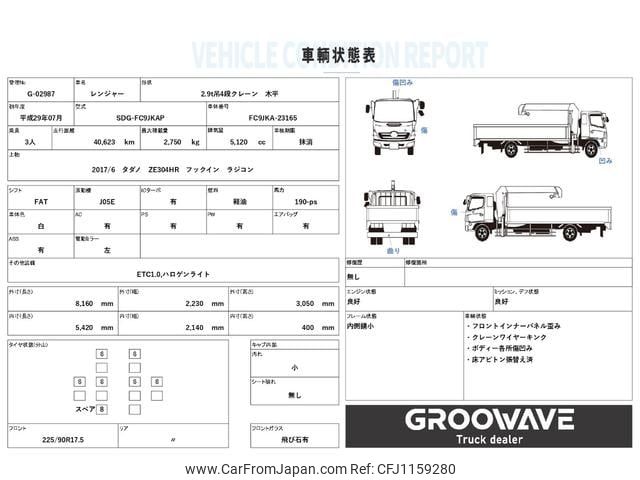 hino ranger 2017 GOO_NET_EXCHANGE_0541786A30250516W003 image 2