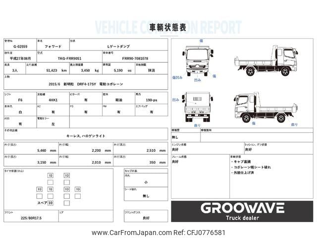 isuzu forward 2015 GOO_NET_EXCHANGE_0541786A30250219W001 image 2